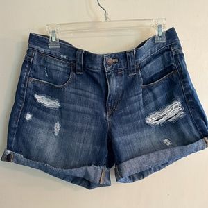 J. Crew Cuffed Denim Shorts Size 28